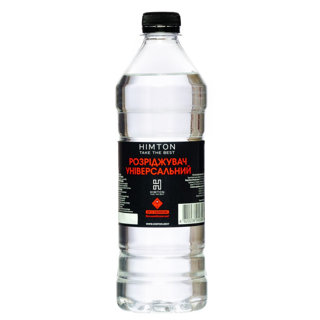 Розріджувач лакофарбовий універсальний (аналог уайт-спіриту) 0,75л/0,46 кг. розчинник TM "HIMTON"